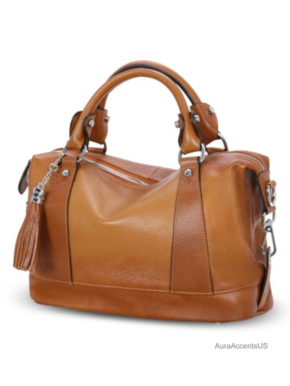 Genuine Leather Satchel Tote Bag Shoulder Handbag